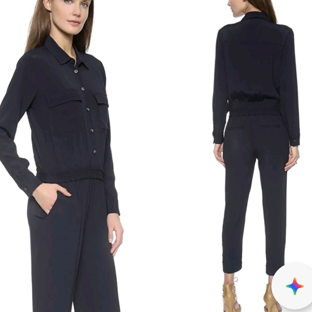 Madewell The Pull-on Women's Jumpsuit Menswear Inspired Preppy Nautical Chic MED